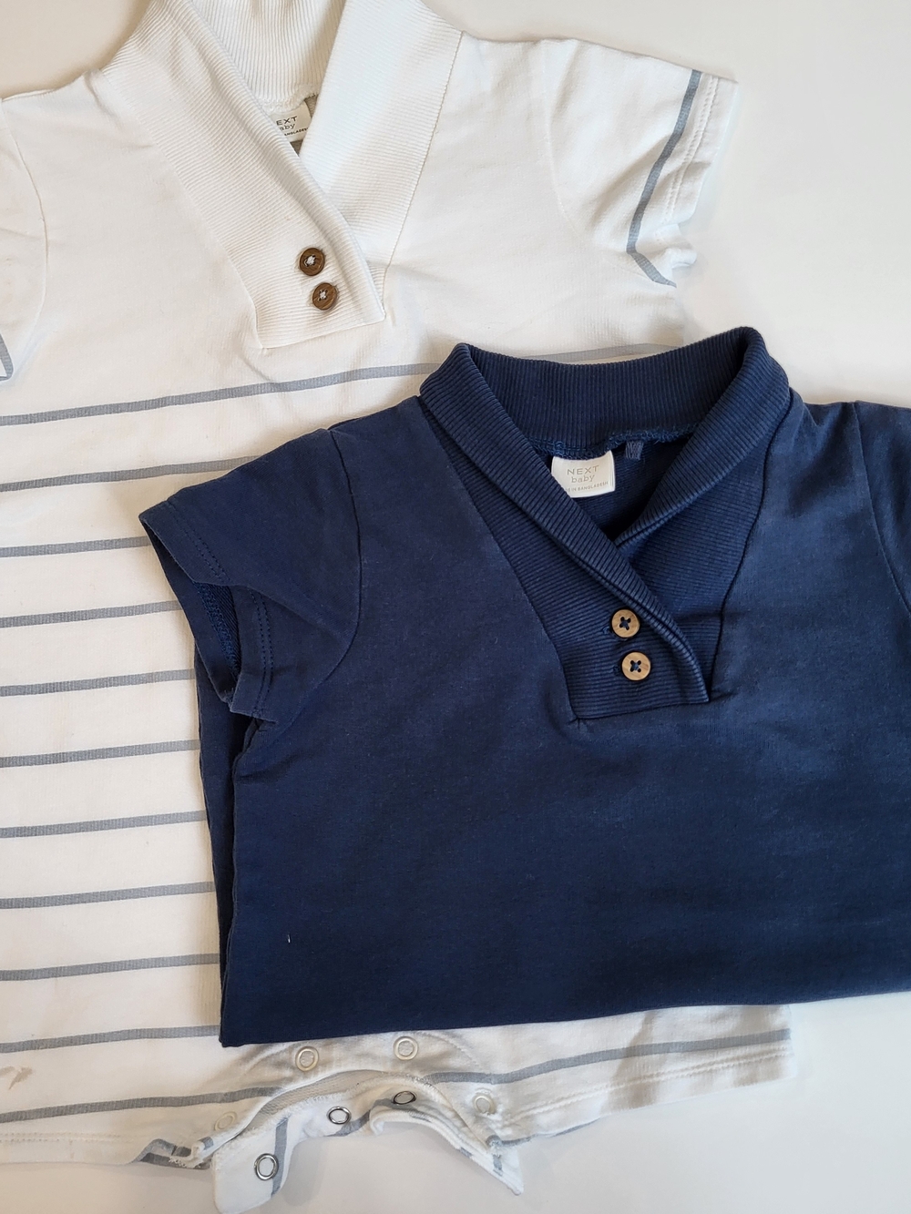 NEXT Navy Short-Sleeve Polo One Piece 1.5-2y